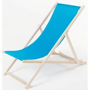 Strandstoel-Tuin stoel-Hout-Hoogte regulatie-Blauw