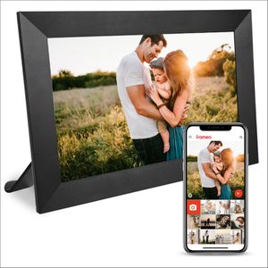Digi Comforts Digitale Fotolijst met WiFi en Frameo app - Gebruiksvriendelijk - Mooi design - Makkelijk te installeren - HD IPS Touchscreen - 10.1 inch - 16GB