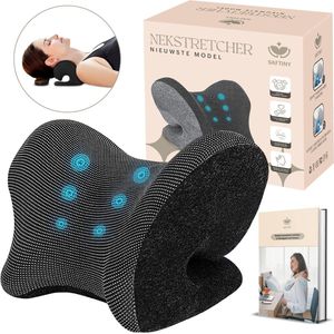 Saftiny® Nekstretcher Pro - Massage Kussen - Nekmassage Kussen - Vernieuwde Versie - Nekmassage Apparaat - Neck Releaser - Shiatsu massagekussen - Incl. Ebook