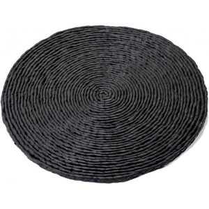 Serax Surface By Sergio Herman Onderlegger Hyacint - XL - Ø40cm x H1,3cm - Zwart