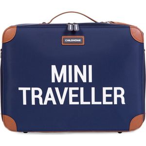 Reiskoffer Childhome Mini Traveller Kids Suitcase Blue/White