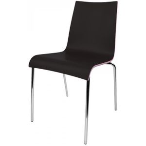 Stapelstoel Scala | Gelamineerd Multiplex | Zwart | 4 stuks