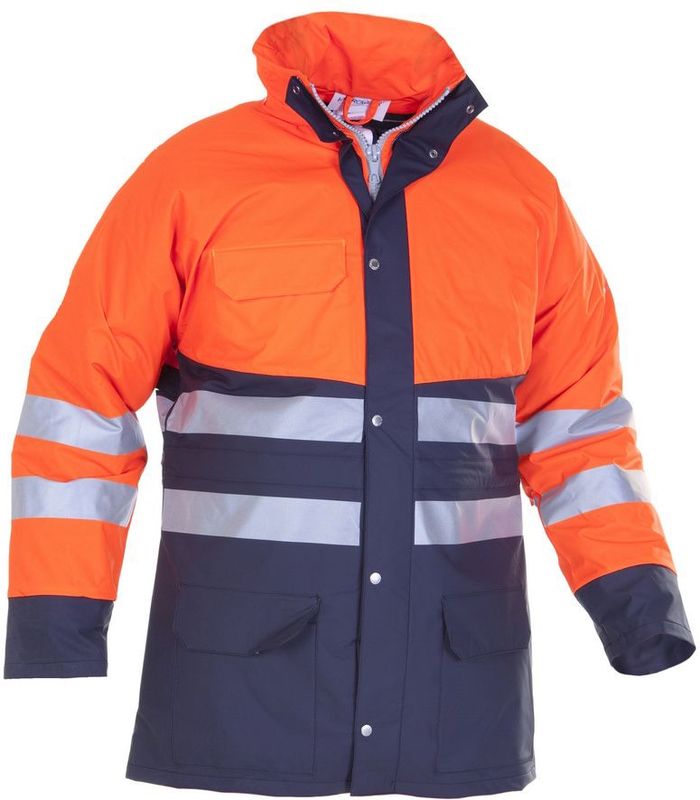 Hydrowear Plains Parka Marineblauw/Fluor Oranje maat 3XL