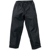Regenbroek - Polyester - Zwart - Met Steekzakken en Aansnoerkoord