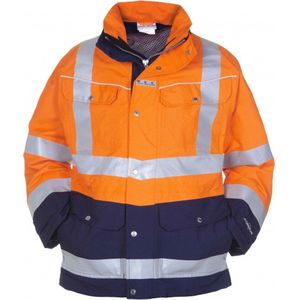 Hydrowear Frankfurt Parka Oranje/Marineblauw maat S