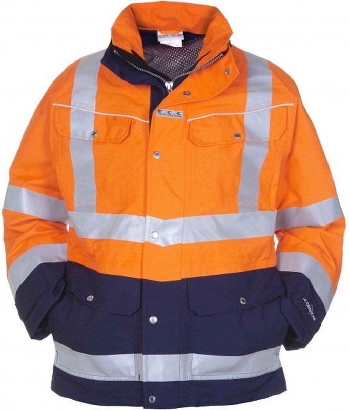 Hydrowear Frankfurt Parka Oranje/Marineblauw maat S