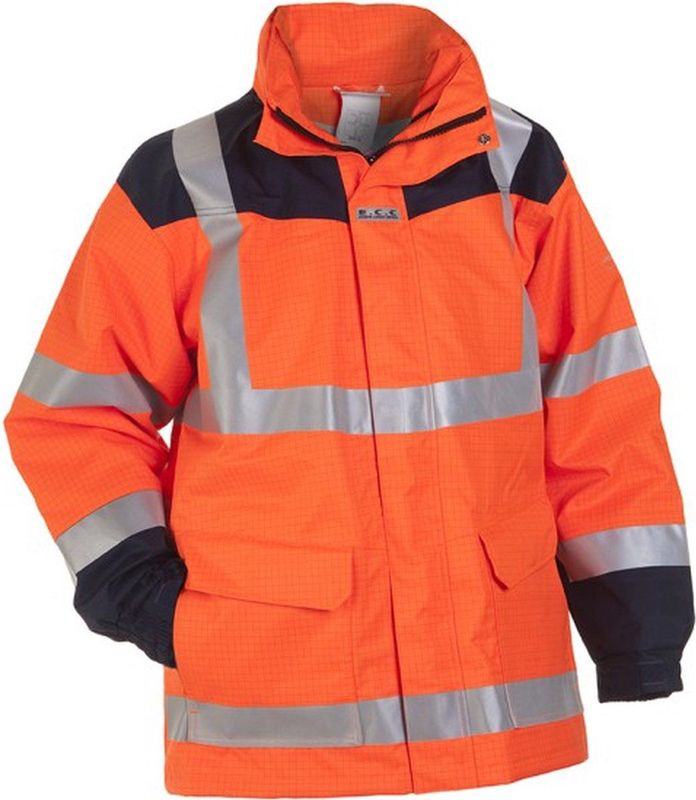 Hydrowear Maasdam Parka Oranje/Marineblauw maat S