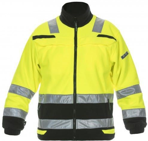 Hydrowear - Fleecejas Torgau - Hi-Vis - Geel/Zwart - Maat 3XL