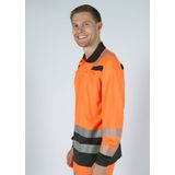Hydrowear - Poloshirt Tanna - Lange Mouwen - Hi-Vis - Oranje/Zwart