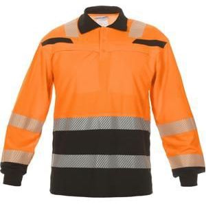 Hydrowear - Poloshirt Tanna - Lange Mouwen - Hi-Vis - Oranje/Zwart