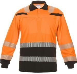 Hydrowear - Poloshirt Tanna - Lange Mouwen - Hi-Vis - Oranje/Zwart