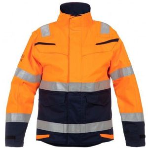 Hydrowear March Multinorm Parka Fluor Oranje/Marine maat S
