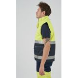 Hydrowear Metz Multinorm Bodywarmer Fluor Geel/Marine maat S