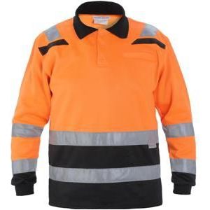 Hydrowear - Tokio - Polosweatshirt - Oranje/Zwart - Hi-Vis