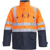 Hydrowear Miramas Multinorm Parka Fluor Geel/Marine maat S