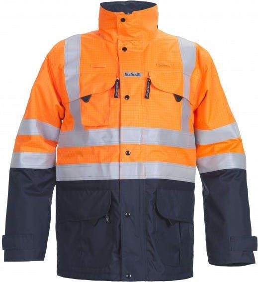 Hydrowear Miramas Multinorm Parka Fluor Geel/Marine maat S