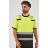 Hydrowear - 040465YB TULSA - T-Shirt - Hi-Vis Geel - Zwart - Katoen