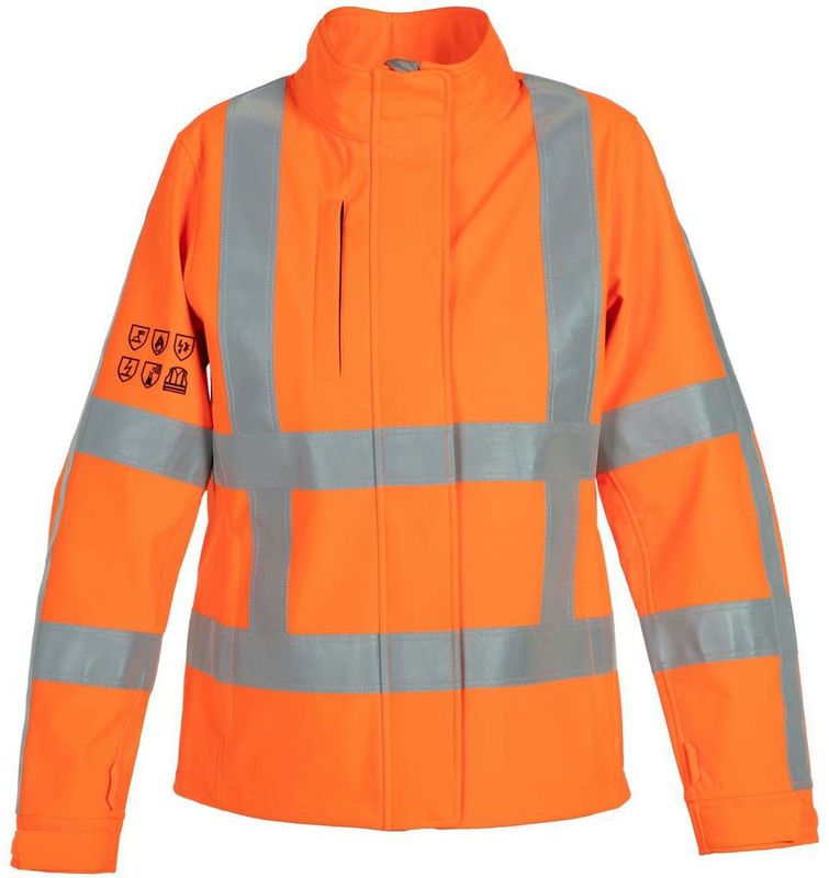 Hydrowear multinorm dames softshell Morgan RWS Fluor Oranje maat XS