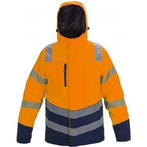 Hydrowear - Winterparka Brussel - Fluor Geel/Marine - Waterdicht - Ademend