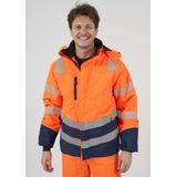 Hydrowear Winterparka Brussel Fluor Oranje/Marine maat S