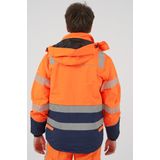 Hydrowear Winterparka Brussel Fluor Oranje/Marine maat S