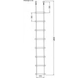 Touwladder Pp Touw 8 Sporten 2,8M