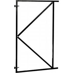 Schutting tuinpoortframe 155 cm - Zwart - Verstelbaar - Hoge tuinpoort - 100 cm