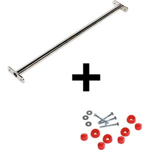 Deko-Play Duikelstang RVS 120 cm + bevestigingsmateriaal