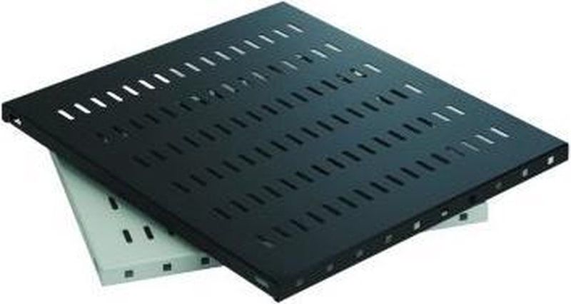 Lanview 1U 19" D=600MM VASTE PLANK, Accessoires voor serverkasten, Zwart