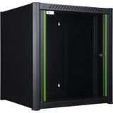 Logon RWM12U45BL - Wandrek - Zwart - 12U - Glas - 19 inch