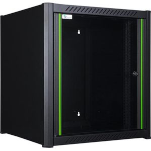 Logon RWM12U45BL - Wandrek - Zwart - 12U - Glas - 19 inch