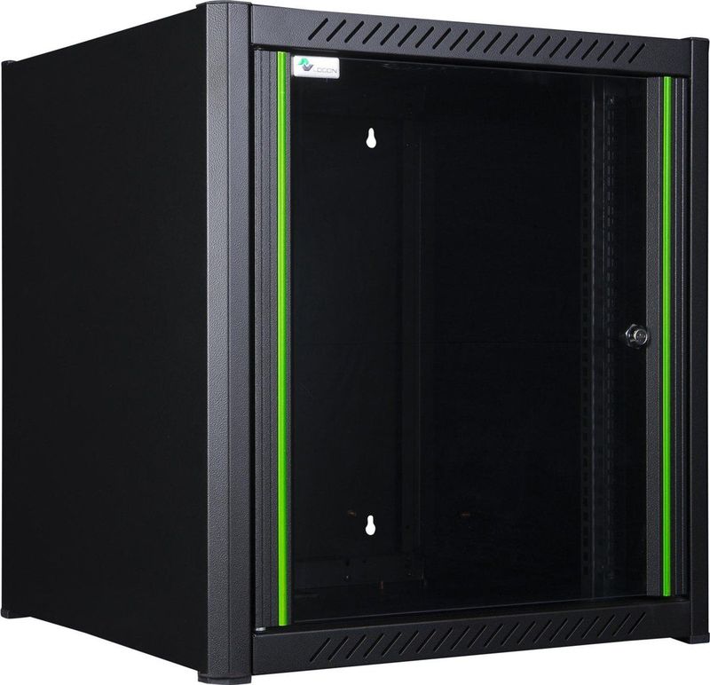 Logon RWM12U45BL - Wandrek - Zwart - 12U - Glas - 19 inch