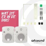 Artsound - ASW55.2 - Set van 2 Waterdichte Luidsprekers - Wit - 2-Weg Hifi
