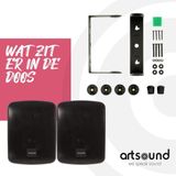 Artsound - ASW45.2 - Set van 2 Waterdichte Luidsprekers - Zwart - 2-Weg Hifi