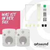 Artsound - ASW65.2 - Set van 2 Waterdichte Luidsprekers - Wit