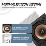 Artsound - HPSQ525 - Inbouwspeaker - Wit - Zwart