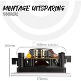 Artsound - HPSQ525 - Inbouwspeaker - Wit - Zwart