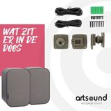Artsound - UNI20 - Set van 2 Passieve Luidsprekers - Grijs