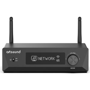 Artsound - Smart Evo - Hifi Stereo Streaming Multiroom Versterker - Zwart - Krachtige 2x 80 Watt