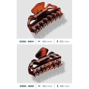 Bruine haarklemmen - 2 stuks - Groot en klein - Haarclips - Bruin - Dames