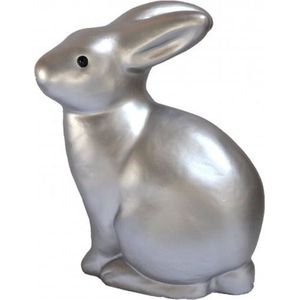 Heico Egmont Toys nachtlampje in de vorm van een konijn, zilverkleurig