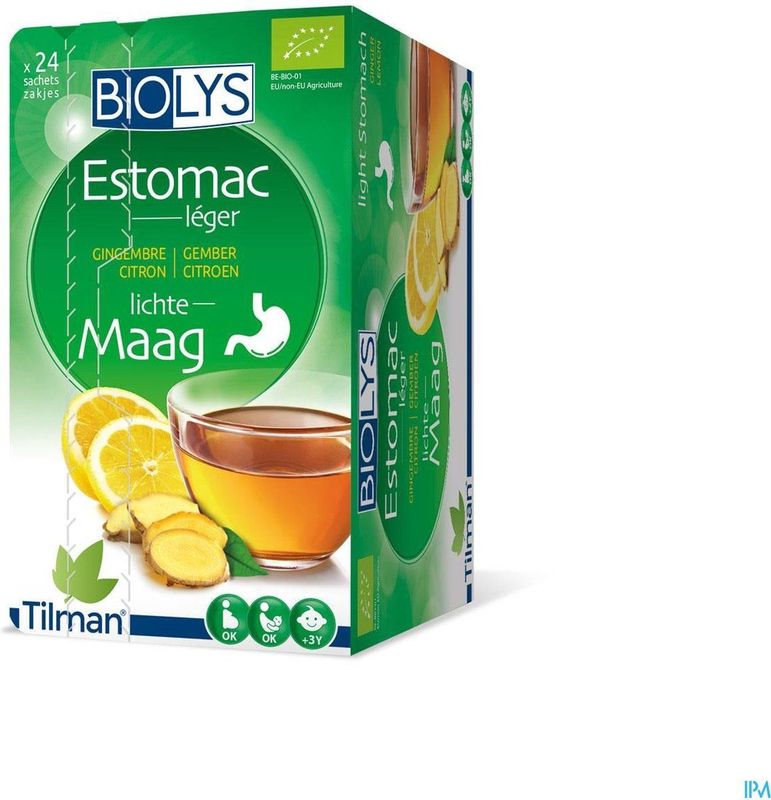 Biolys - Gember-Citroen - Kruidenthee - 24 Sachets