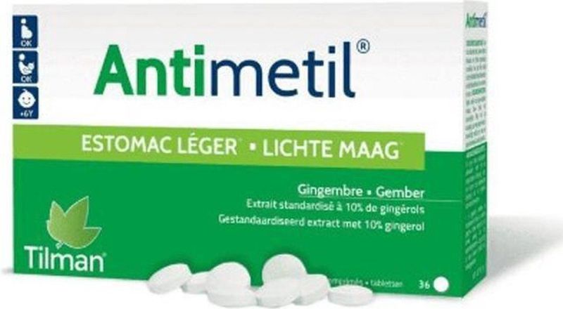 Antimetil - Maagtabletten - 50 mg Gemberextract - Natuurlijke Formule