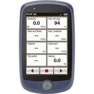 Navman BIKE1000 navigator 8,89 cm (3.5"") Touchscreen Handheld/Fixed Zwart, Blauw 146 g