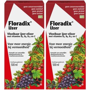 Salus Floradix Vitakruiden Elixer 2x 500ml (rijk aan ijzer)