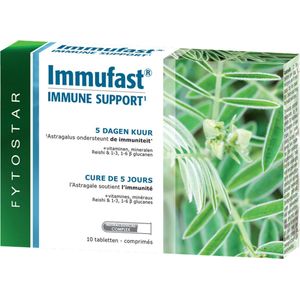 Fytostar Immufast Immune Support - Weerstand - Met vitamine D en Zink – 5 dagen kuur 10 tabletten