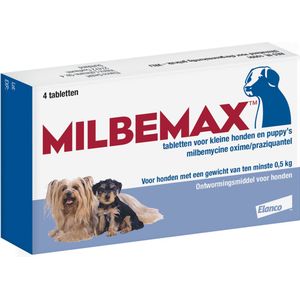 Milbemax Ontworming Tabletten Hond 0,5 - 10 kg 2 x 2 tabletten