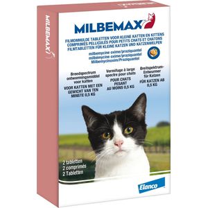 Milbemax Ontworming Tabletten Kat/Kitten 0,5 - 2 kg 2 tabletten