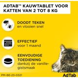 Elanco AdTab Anti Vlooien en Teek - Kauwtabletten - Kat - 3st