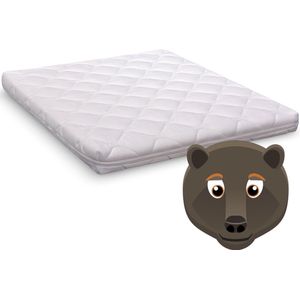 abz baby matras bruine beer - 75/95/6 cm